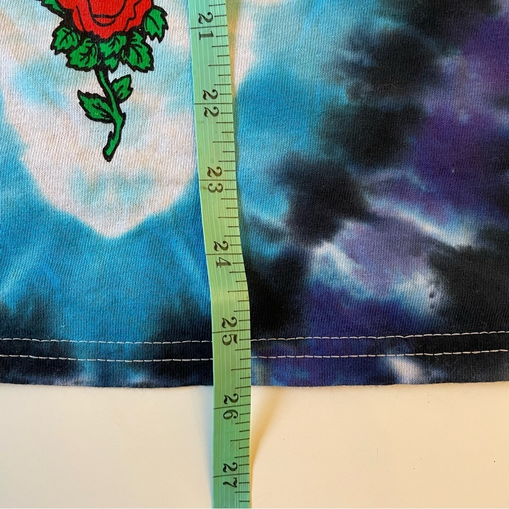 Grateful Dead M Liquid Blue In The Midnight Hour New Years Eve Tie Dye LS Tee - Picture 13 of 15